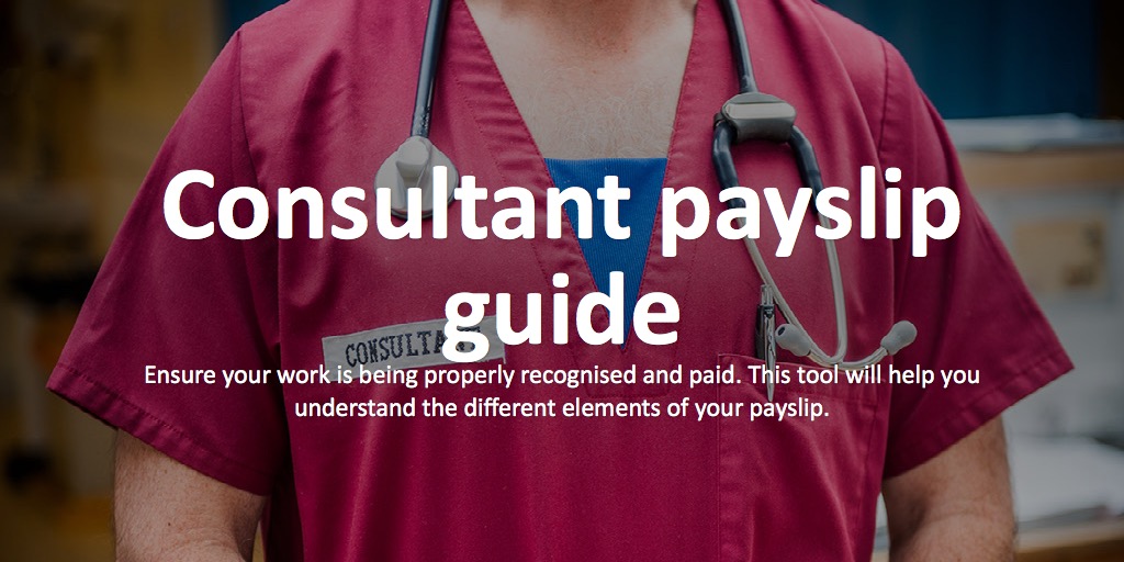 BMA consultant payslip guide