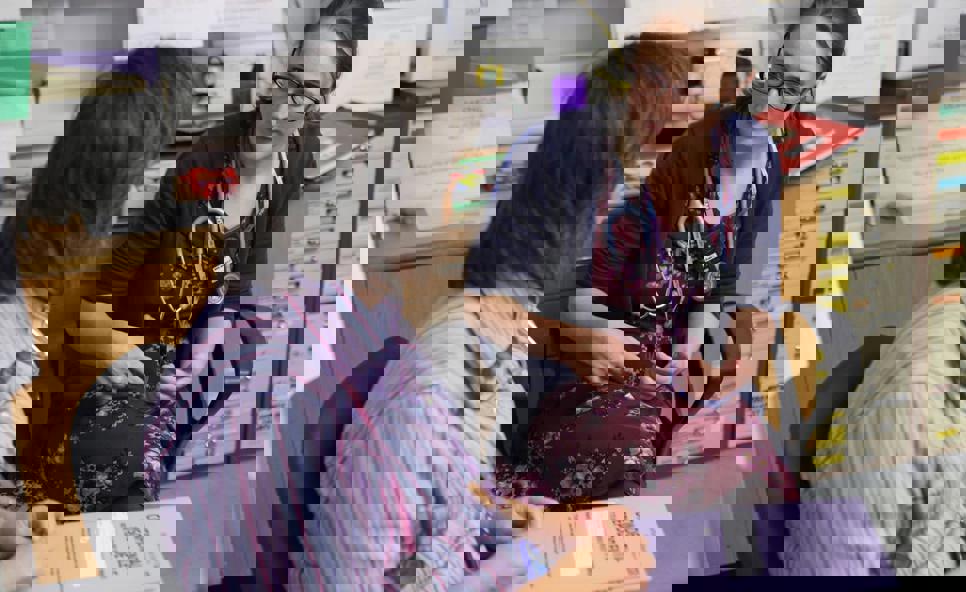 Female consultant with colleague