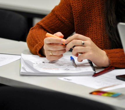 Medical student hands
