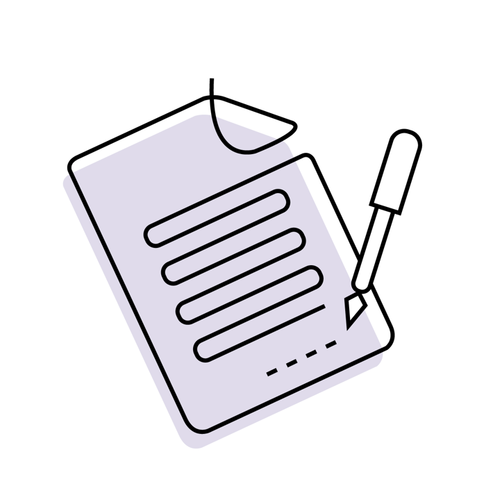 Contract and pen article illustration