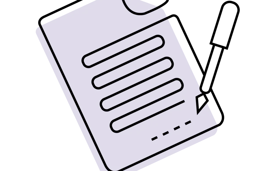 Contract and pen article illustration