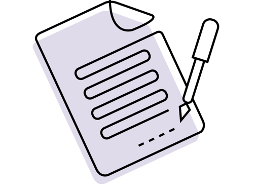 Contract and pen article illustration